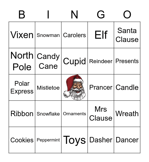 Christmas Time Bingo Card