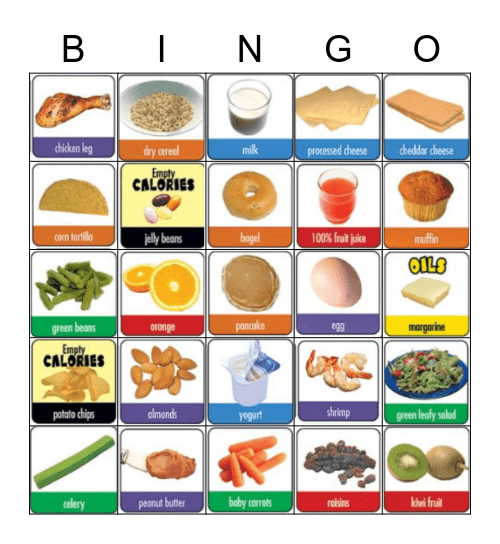 Food Frenzy Bingo Card