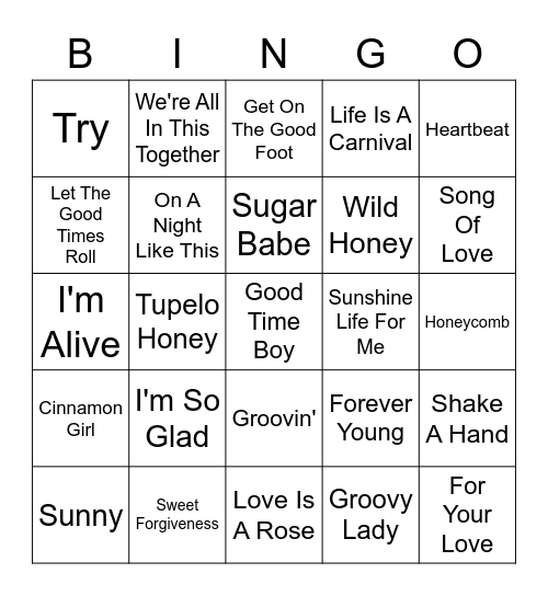 Vinyl Bingo - Thankful For Edition Bingo Card