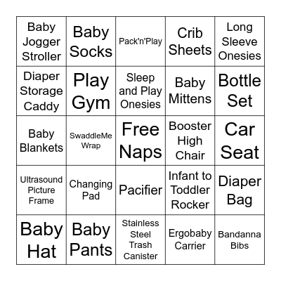 Baby Peach Loves Bingo Card
