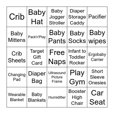 Baby Peach Loves Bingo Card