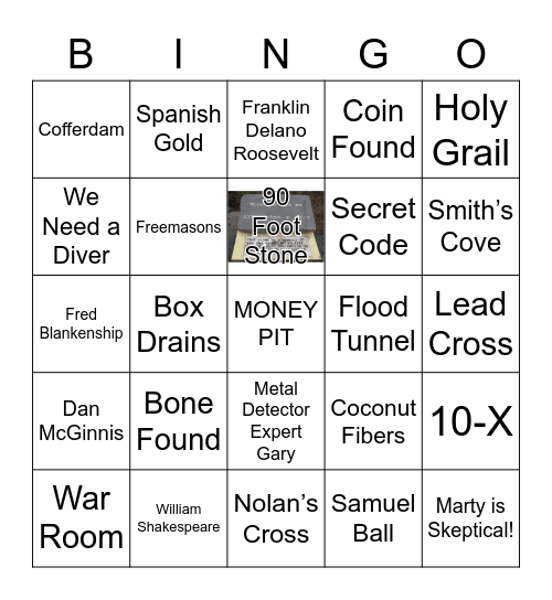 THE CURSE OF OAK ISLAND BINGO Card