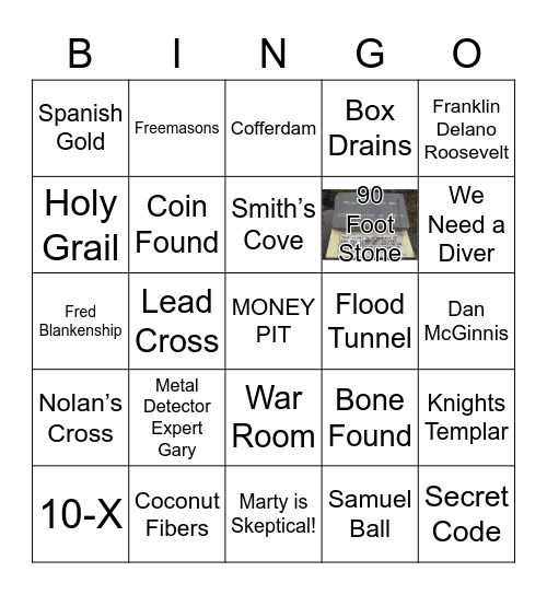 THE CURSE OF OAK ISLAND BINGO Card