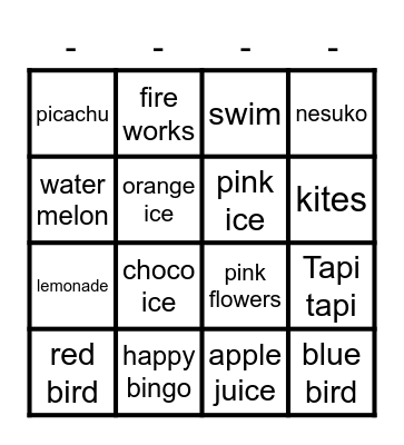 Bingo Card
