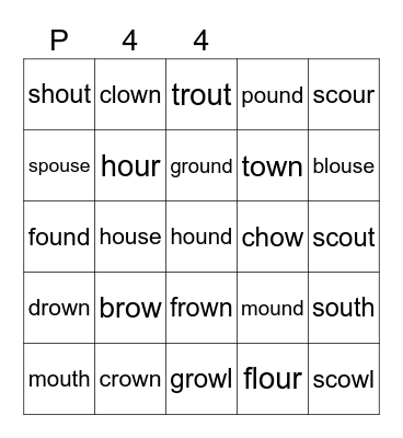 Purple 44 Bingo Card