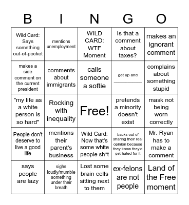 NOW THAT'S WHAT I CALL BS BINGO Card