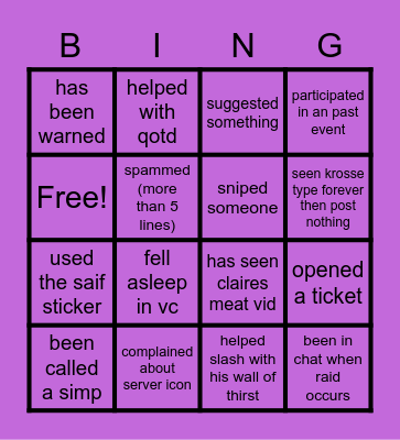 SEXY TIME BING(O) Bingo Card