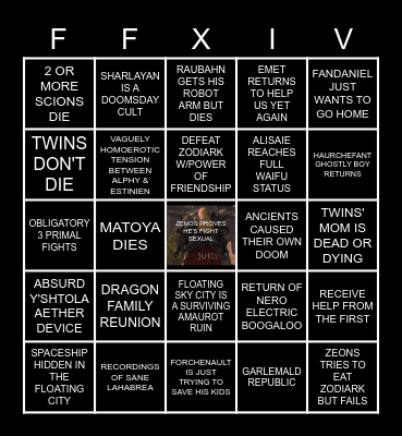 ENDWALKER BINGO Card