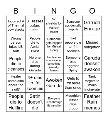 Brothermen UwU Bingo Card