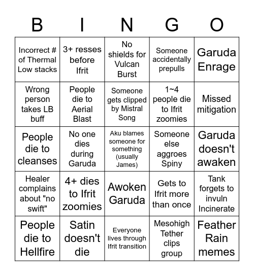 Brothermen UwU Bingo Card