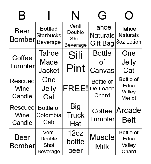 Tahoe Provisions 5/17-5/23 Bingo Card