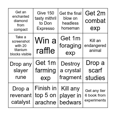 SleepySakuraJima Bingo Card