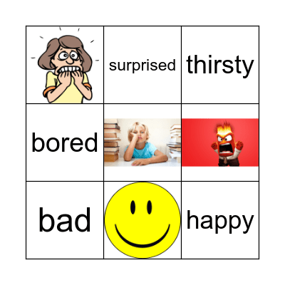 Feelings Bingo Card