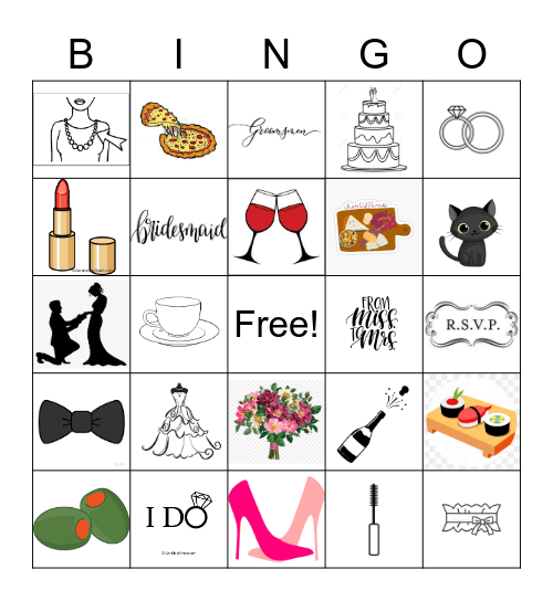 ANCA'S WEDDING BINGO! Bingo Card