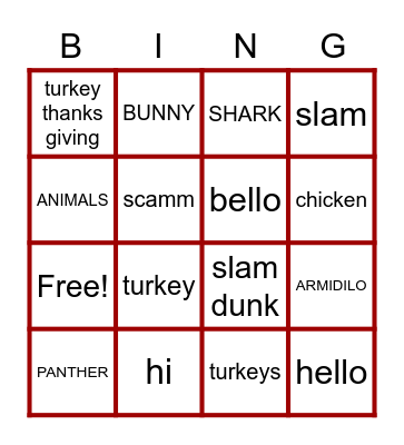 B I N G O B I N G O AND BINGO WAS HIS NAME OH Bingo Card