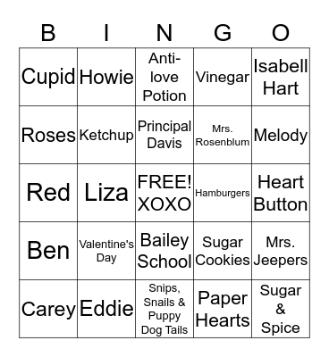 Cupid Doesn't Flip Hangovers Bingo Card