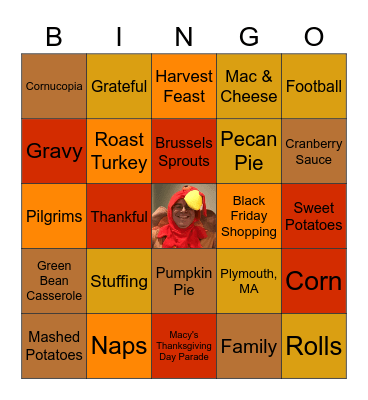 Thanksgiving Bingo Card