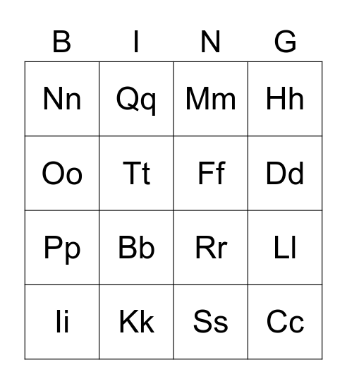 Cycle 1 week 2 Bingo Card