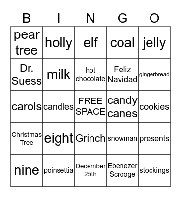 HO-HO-HO BINGO Card