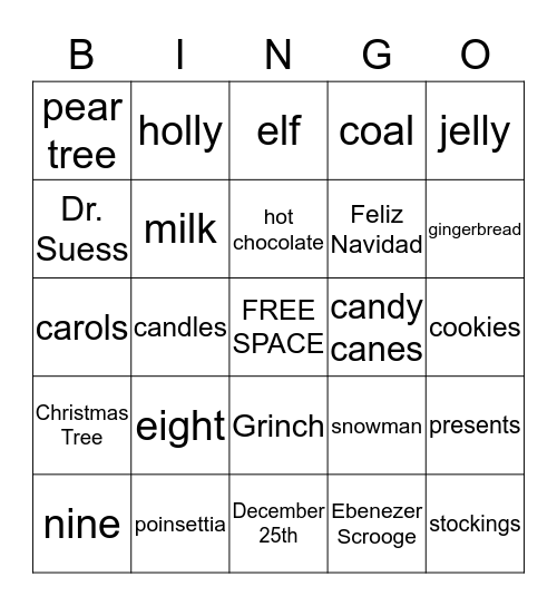 HO-HO-HO BINGO Card