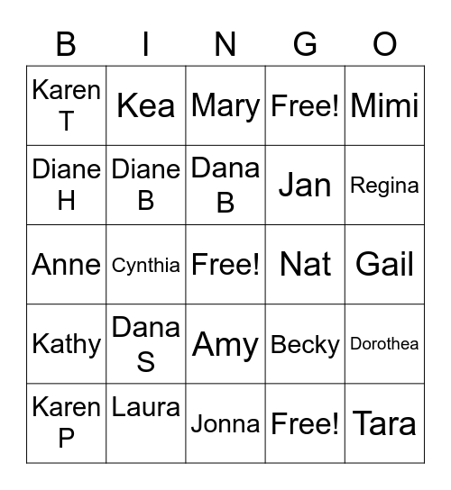 Leader Bingo Card