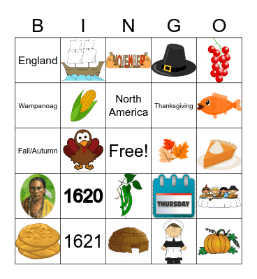 Thanksgiving Bingo Card