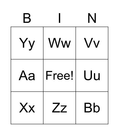 Cycle 1 week 3 Bingo Card