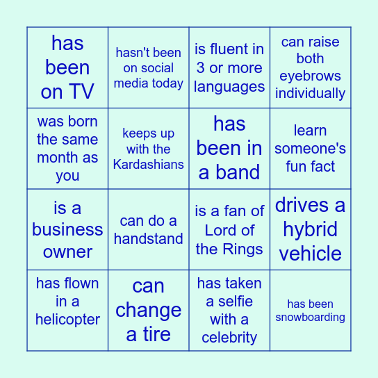 PREPPED Mix n' Mingle: Find someone who Bingo Card