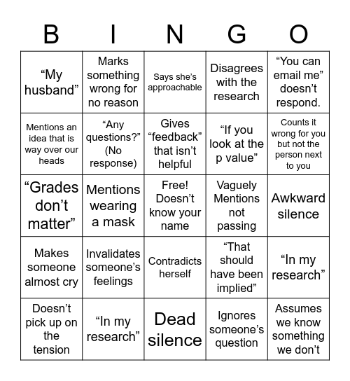 Bonilha Bingo Card