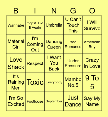 Holiday Bash Bingo! Bingo Card