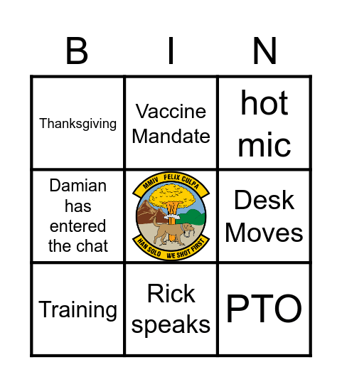SST BINGO Card