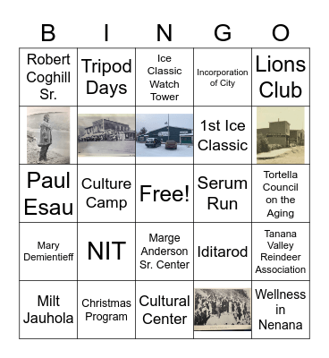 People, Traditions, Places, Events, Groups Bingo Card