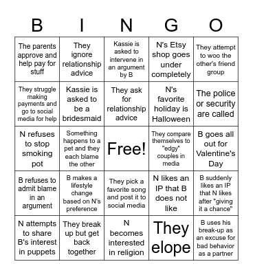 B&N w/o Books Bingo Card