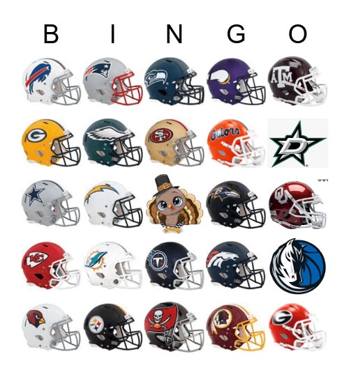 Thanksgiving Bingo Card