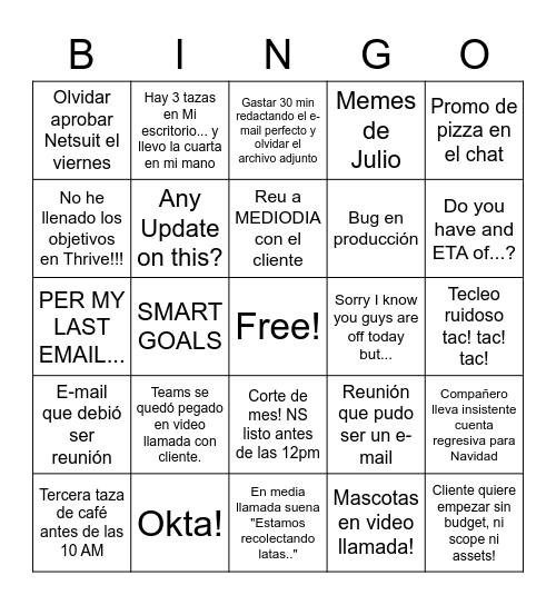 WTSJO PM Bingo Card