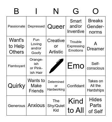 Kinnie Bingo Card