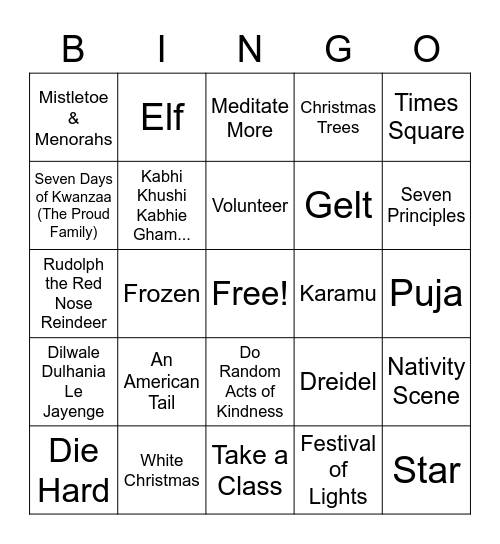 All-Staff Celebration Bingo Card