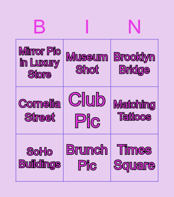 Caitlin's Card Bingo Card