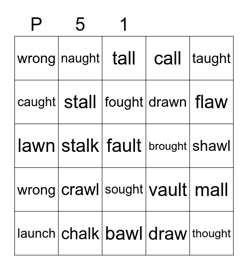 Purple 51 Bingo Card