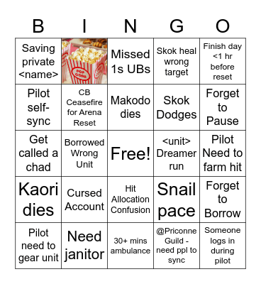 October CB Day 5 Bingo Card