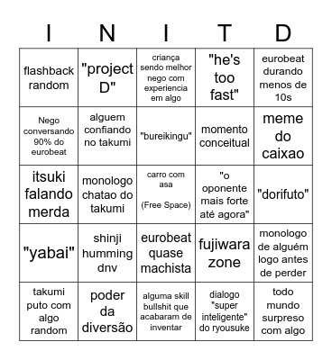 Gado Bingo Card