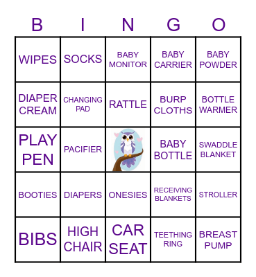BABY BINGO Card