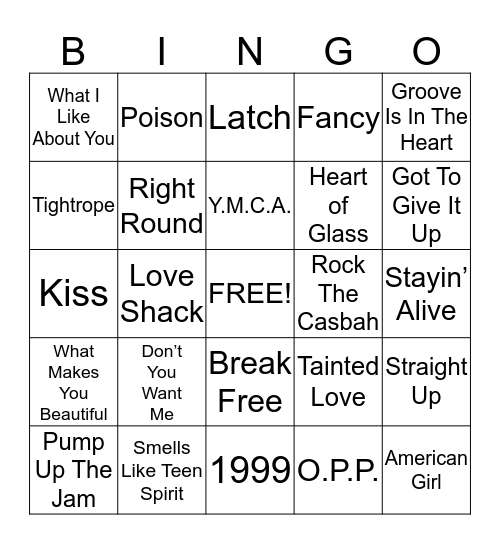 best-party-songs-bingo-card