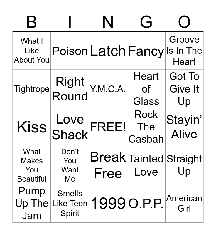 best-party-songs-bingo-card