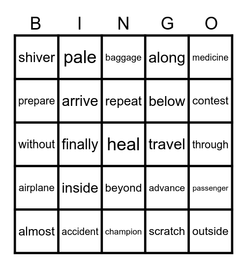 Neptune Bingo Card