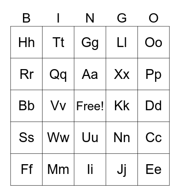 SPL on first phonics-1-U1~U10 Bingo Card