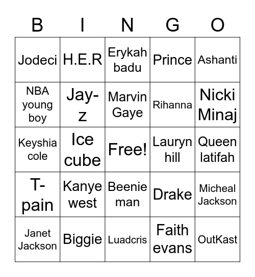 Strong Bingo Card