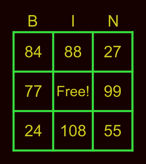 สูตรคูณ Bingo Card