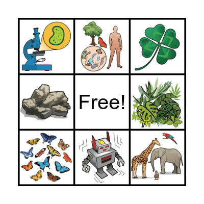 Living Things Bingo Card