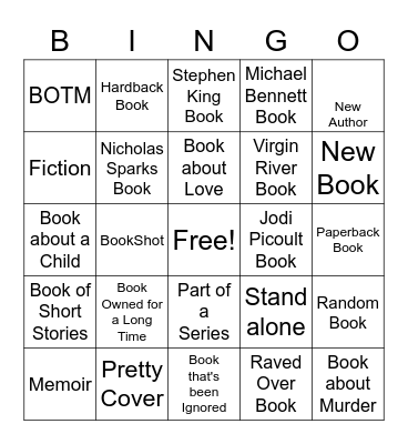 2022 Book Bingo Card